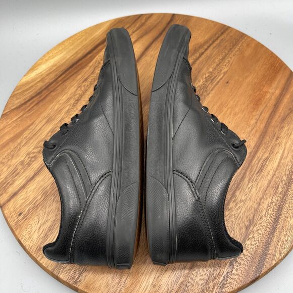 Vans Shoes Mens Size 9.5 Black Leather 500714 Skate Boarding Sneakers - Picture 6 of 8